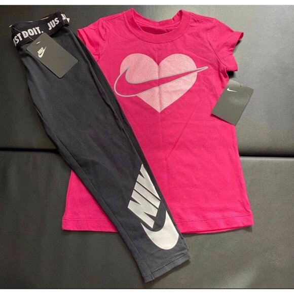 Nike Other - NWT Nike Glitter Tee & Leggings Set Girls Size 6